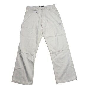 Zara Straight Fit Cream Cotton Jeans Baggy Womens Size 34